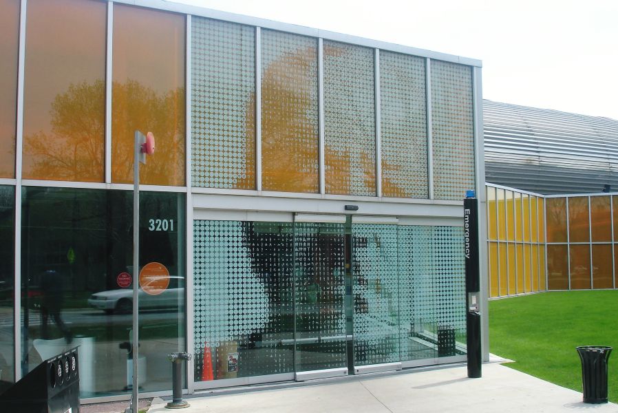 Automatic doors with custom glass available