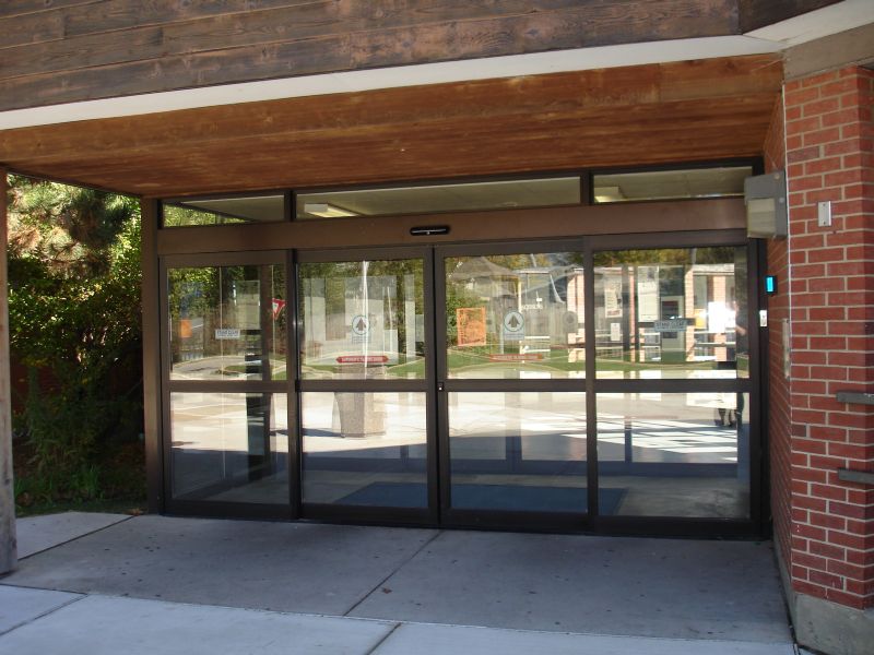 Automatic sliding doors for Park District Ice Arenas