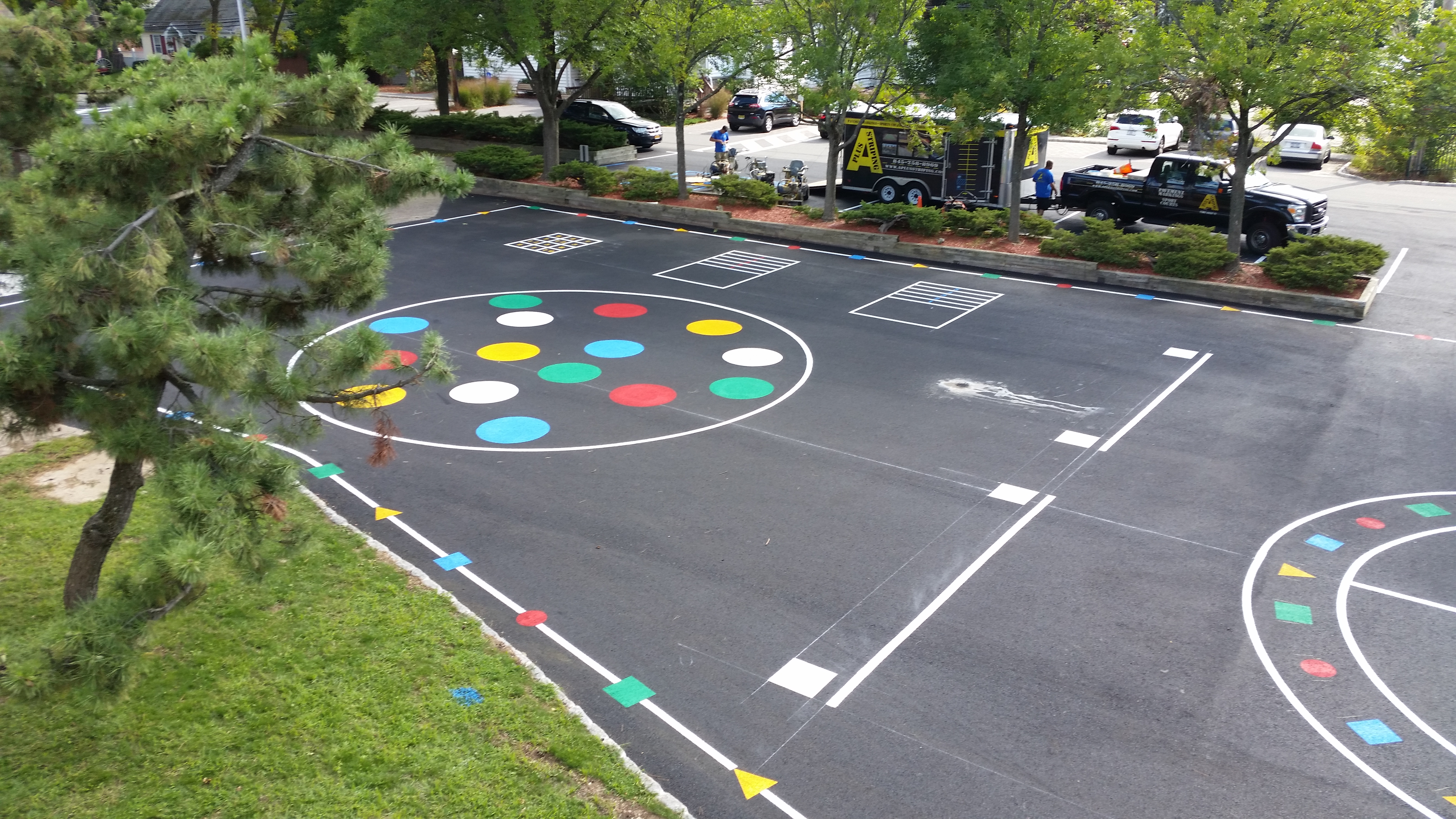 Greenwood Lake Elementary School Playground Markings part 2