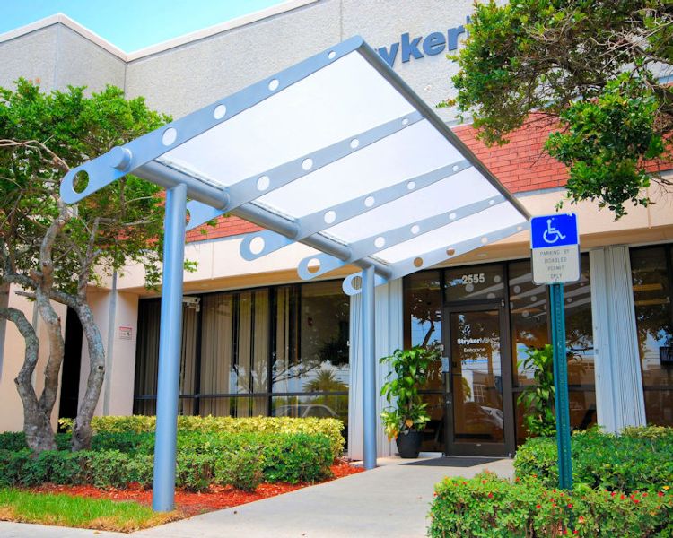 Walkway Canopy w/ Custom Metal Fabrication