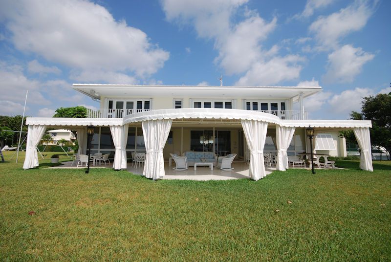 Custom Patio Canopy w/ Functional & Post Drapes