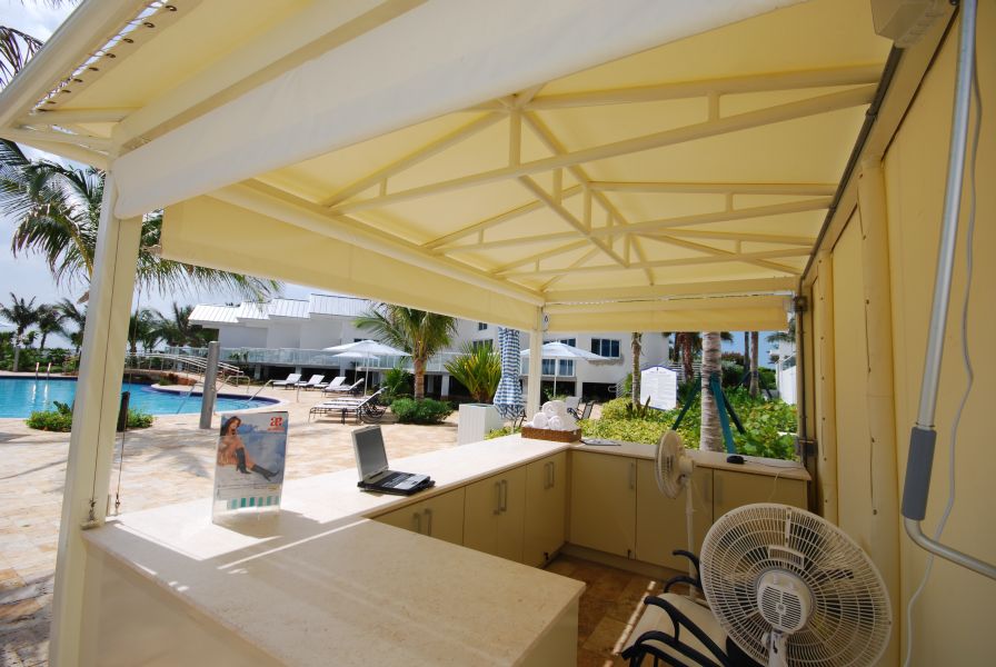 Rolldown Curtains for Amenities Cabana