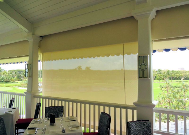 Restaurant Patio Rolldown Curtains