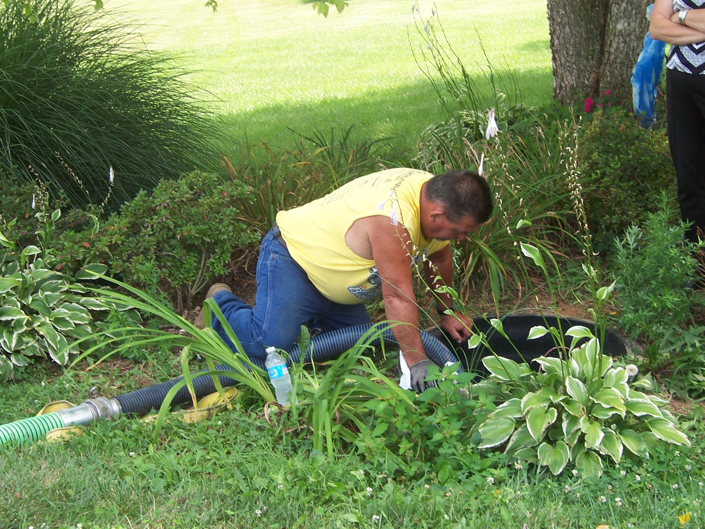 Jerry pumping out septic tank