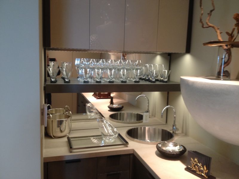 Wet Bar Area Mirror Install