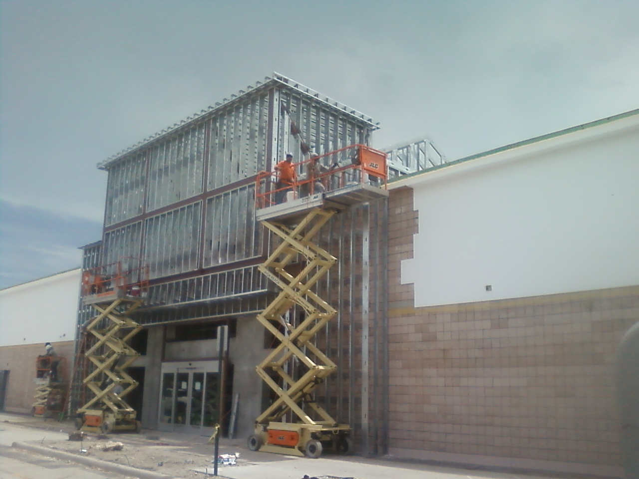 Exterior Metal Stud Framing & Plywood Sheathing