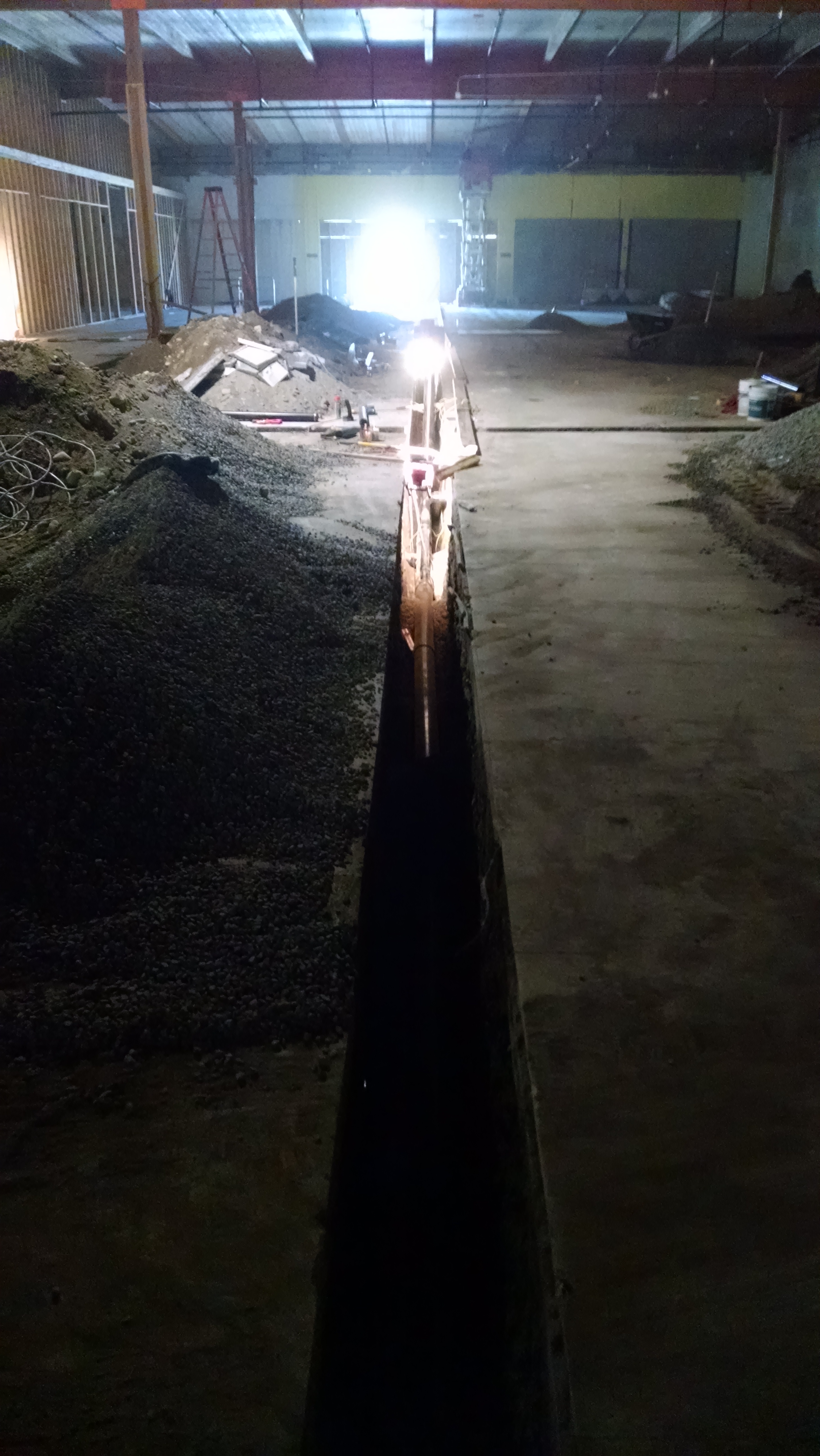 Interior Trenching for Utilities