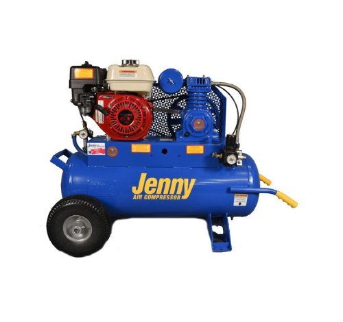 Jenny Air Compressor Portable Wheeled 5HP Gas 8.9cfm @ 100psi 17g Tank