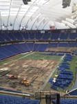 Metrodome Turf Removal
