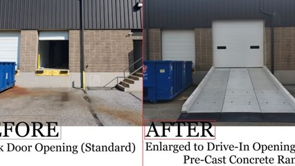 Enlarged Opening with Pre-Cast Concrete Ramp @ 603 Heron Drive