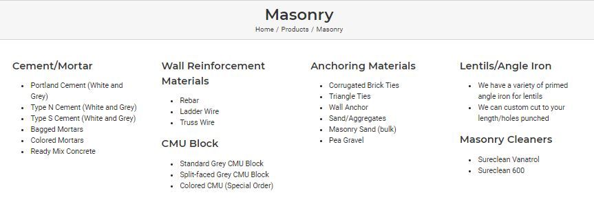 Masonry