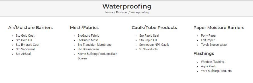 Waterproofing