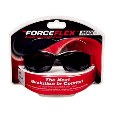 3M Eye Protection, Obsidian, Indoor/Outdoor lens ForceFlex Max