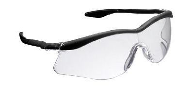 3M Performance Safety Eyewear Black Frame, Clr Lens 90950-00001T