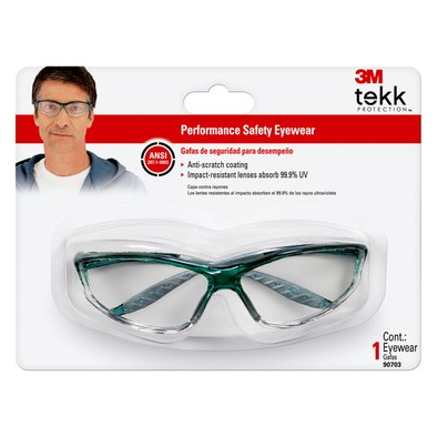 3M Sports-inspired Safety Eyewear 90703-80025T, Green frame