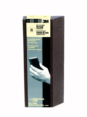 3M(TM) Extra Large Angled Drywall Sndg Spnge 910-DSA, 3-5/16inx9inx1in 24cs Fine