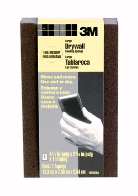 3M(TM) Large Area Drywall Sanding Sponge 9095DCNA, Fine Medium