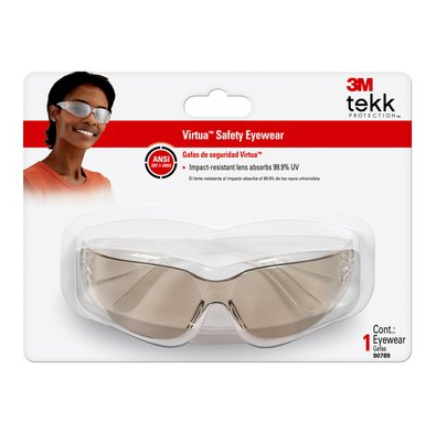 3M Virtua Safety Eyewear 90789-80025T, Indoor/outdoor mirror lenses