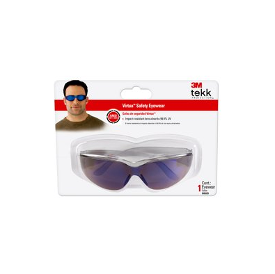 3M  Virtua Safety Eyewear, Blue mirror lenses