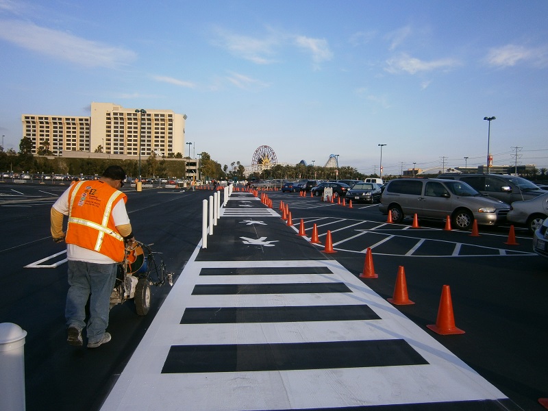 Crosswalk Disneyland Parking Lot 1