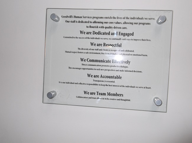 Engraved Glass Plague With Standoffs