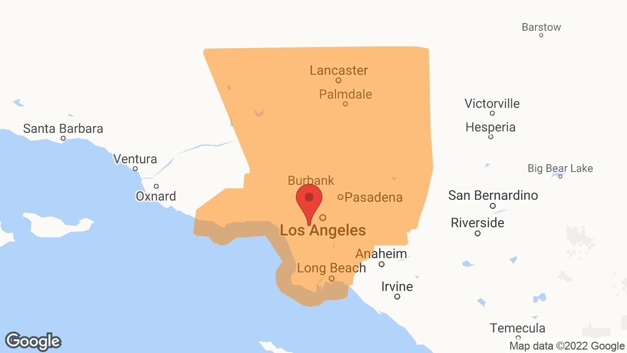 Service Area and Locations Map for E A C Construction, Inc.