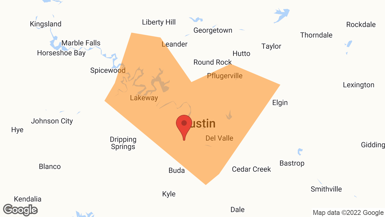 Service Area and Locations Map for Acero Construction LLC