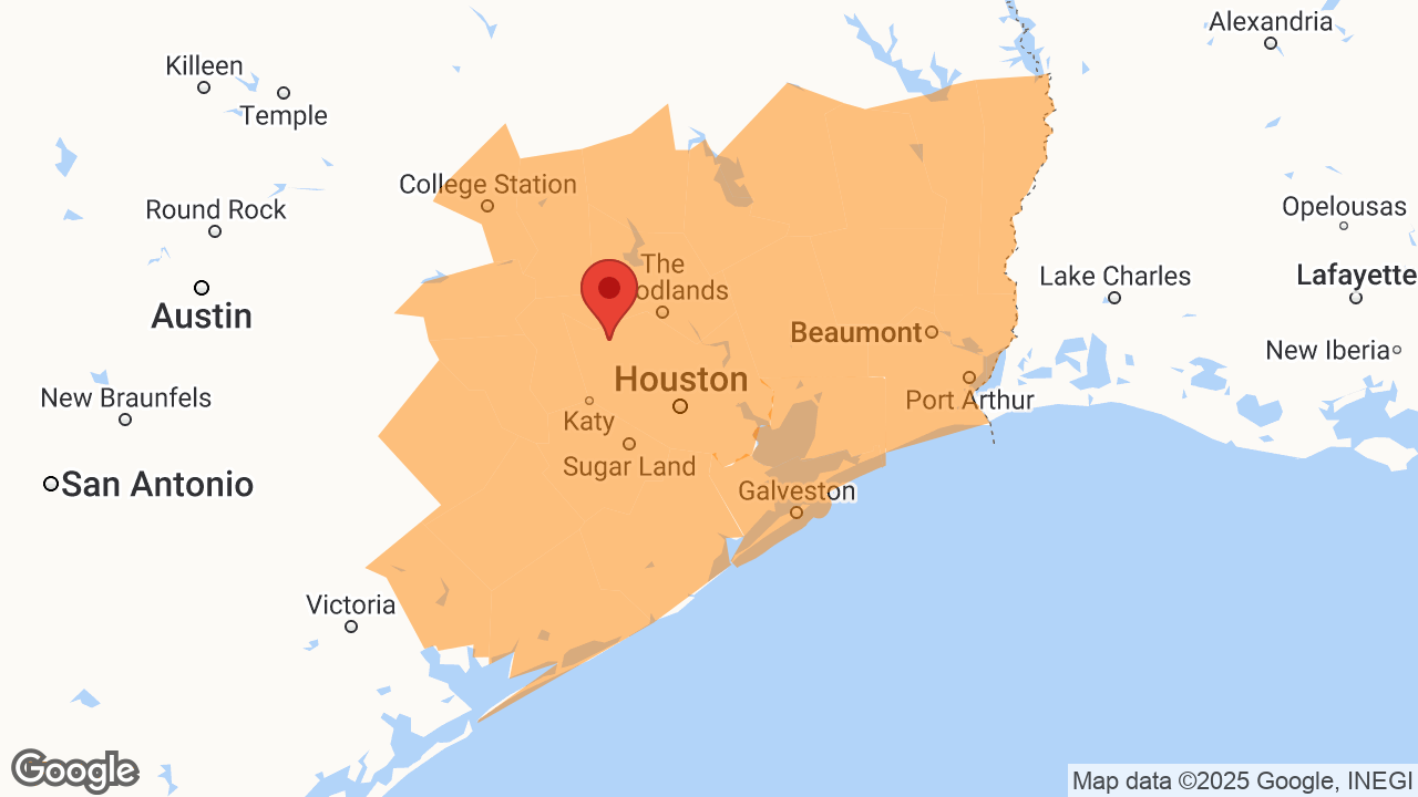 Service Area and Locations Map for Keeton Construction Services